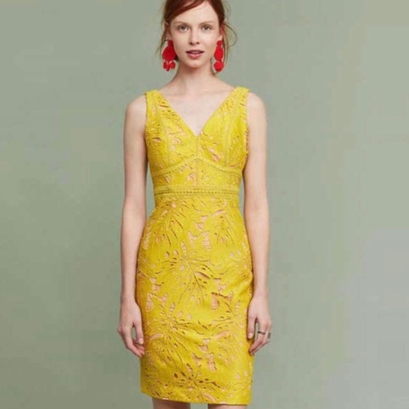 Maeve Dresses & Skirts - Maeve | Anthropogie Yellow Gardenia Dress | Sz 12 NWT